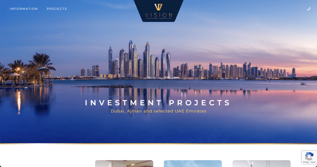 Vision Investment Properties website design - Leeds web designer