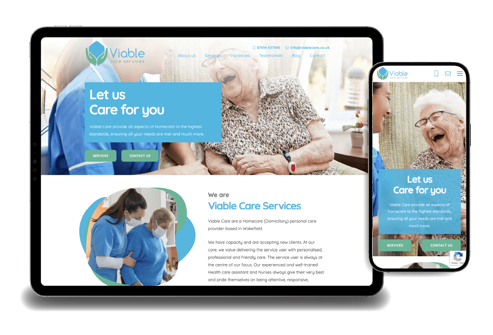 Viable Care - Homecare website design