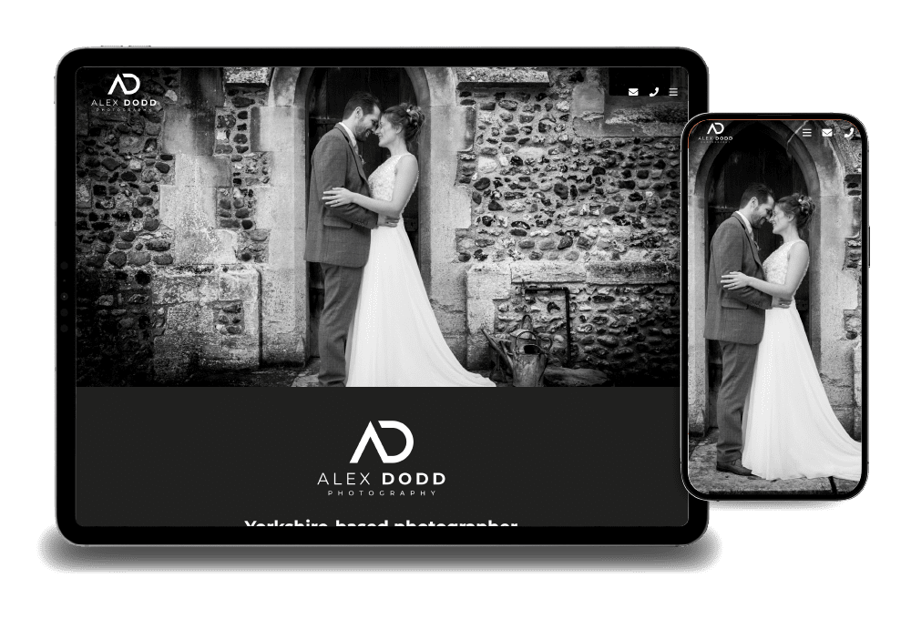 Alex Dodd Photography - photographer website design