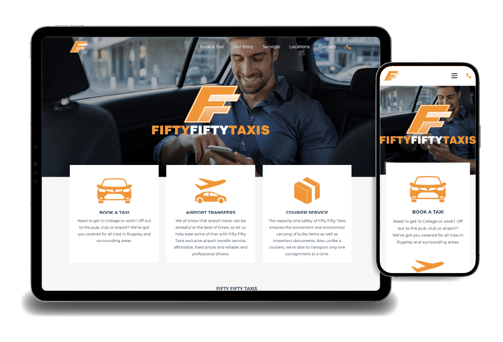 Fifty Fifty Taxis - website design