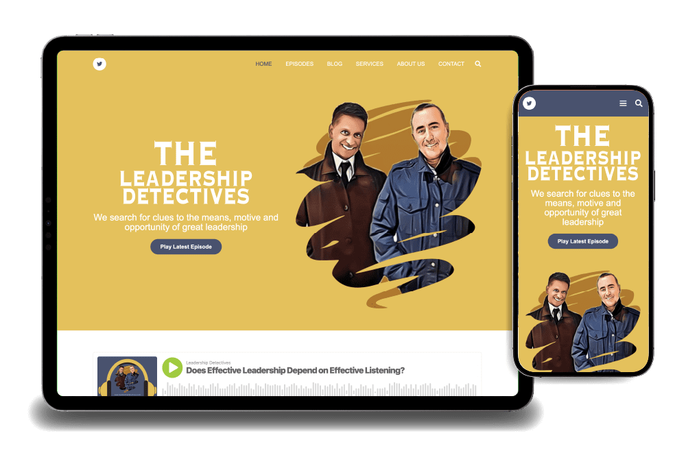 Leadership Detectives - podcast website design