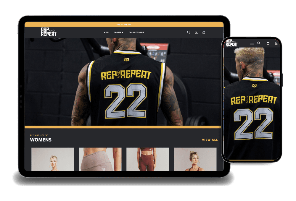 Rep and Repeat - clothing ecommerce website design